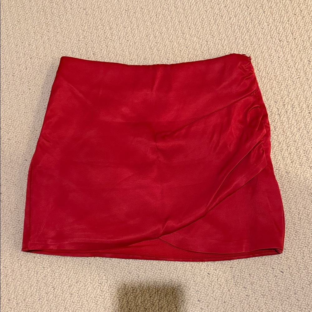 Zara Red Mini Skirt